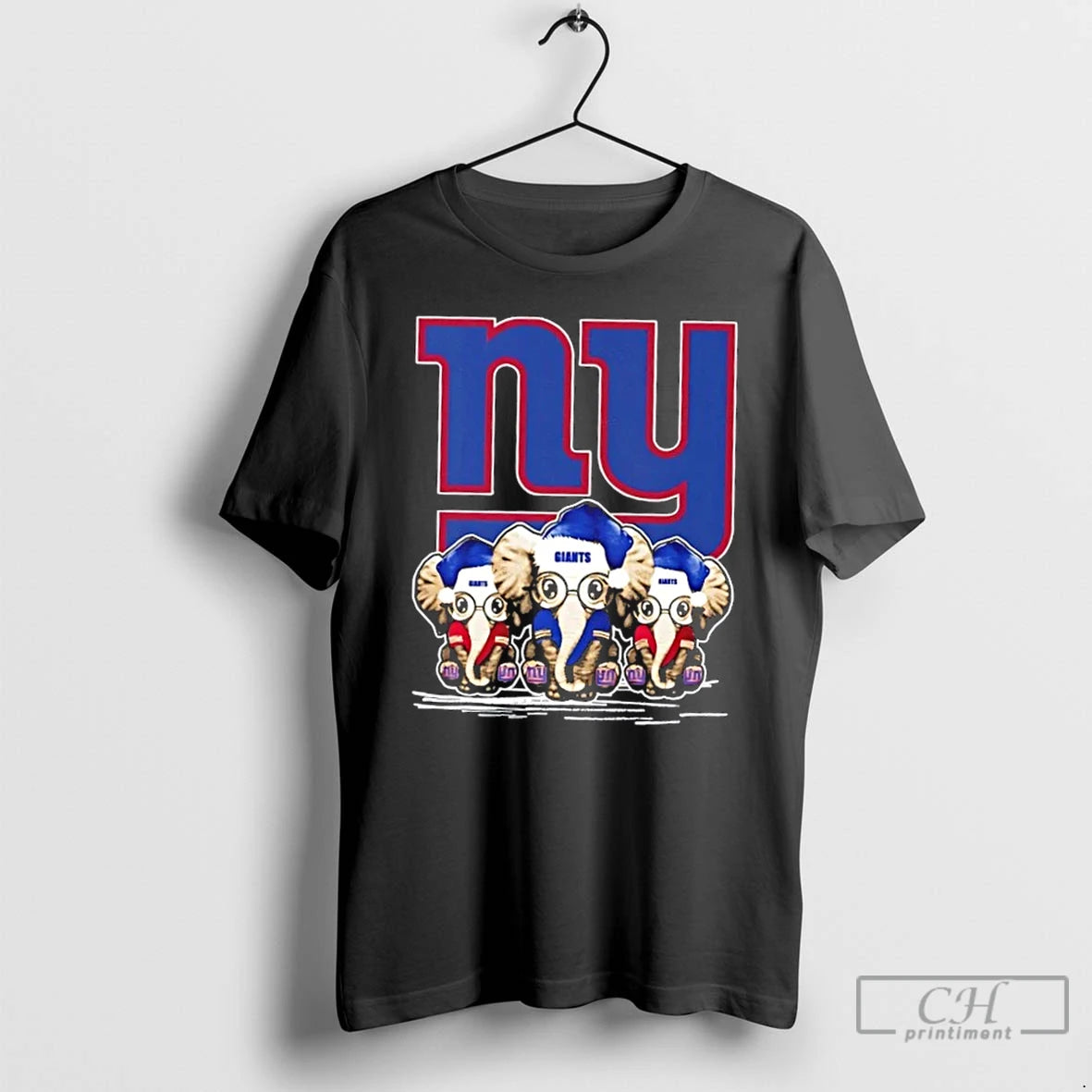 Premium New York Giants X Elephants Santa Hat Merry Christmas T-Shirts, Hoodie, Sweatshirt | DripVista.com