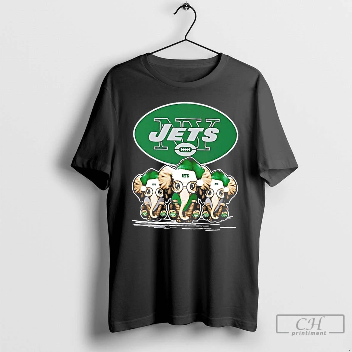 Premium New York Jets X Elephants Santa Hat Merry Christmas T-Shirts, Hoodie, Sweatshirt | DripVista.com