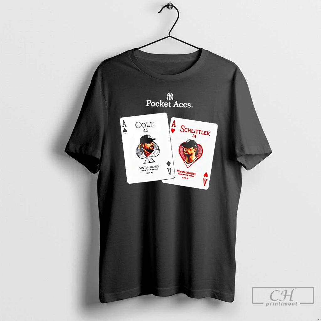 Premium New York Yankees Pocket Aces Gerrit Cole And Cam Schlittler Tee T Shirts Sweater