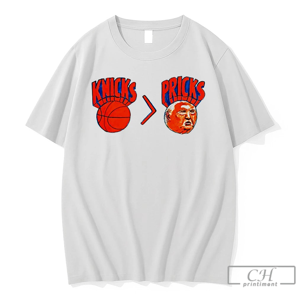 Premium New York Basketball Team And Donald Trump Satirical Illustration Knicks Pricks T Shirts Sweater