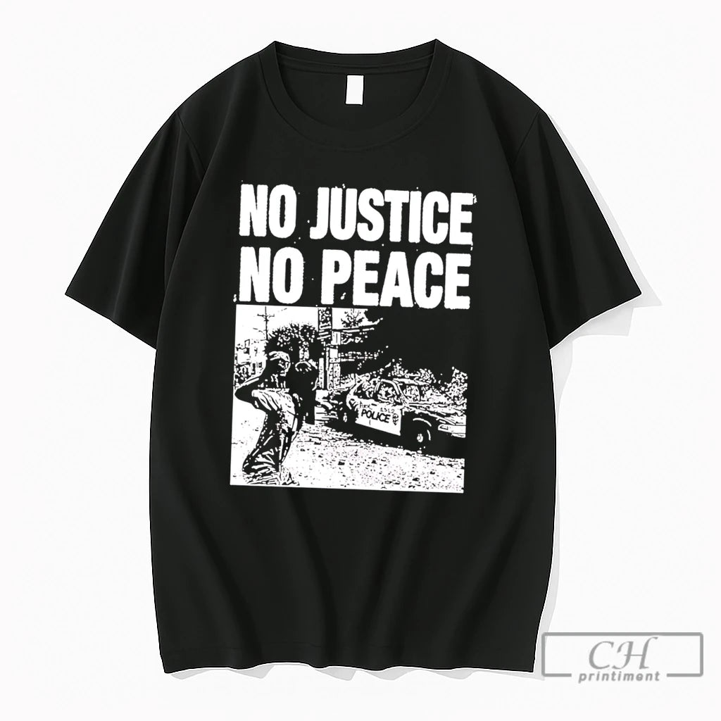 Premium No Justice No Peace Ice Police Car Tee