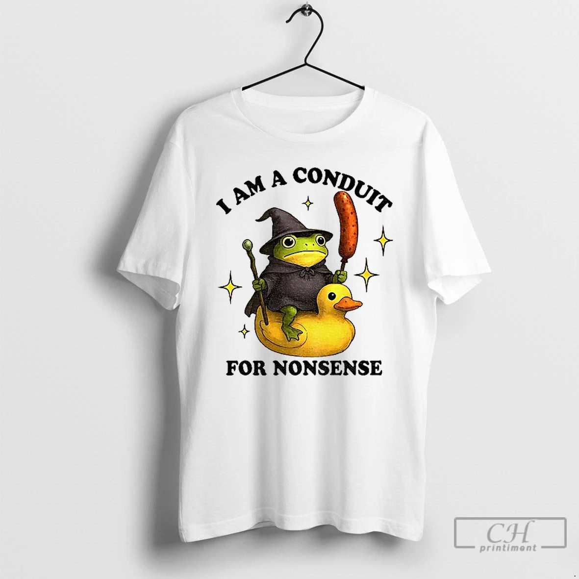 Premium Nonsense Frog I Am A Conduit For Nonsense T-Shirts, Hoodie, Sweatshirt | DripVista.com