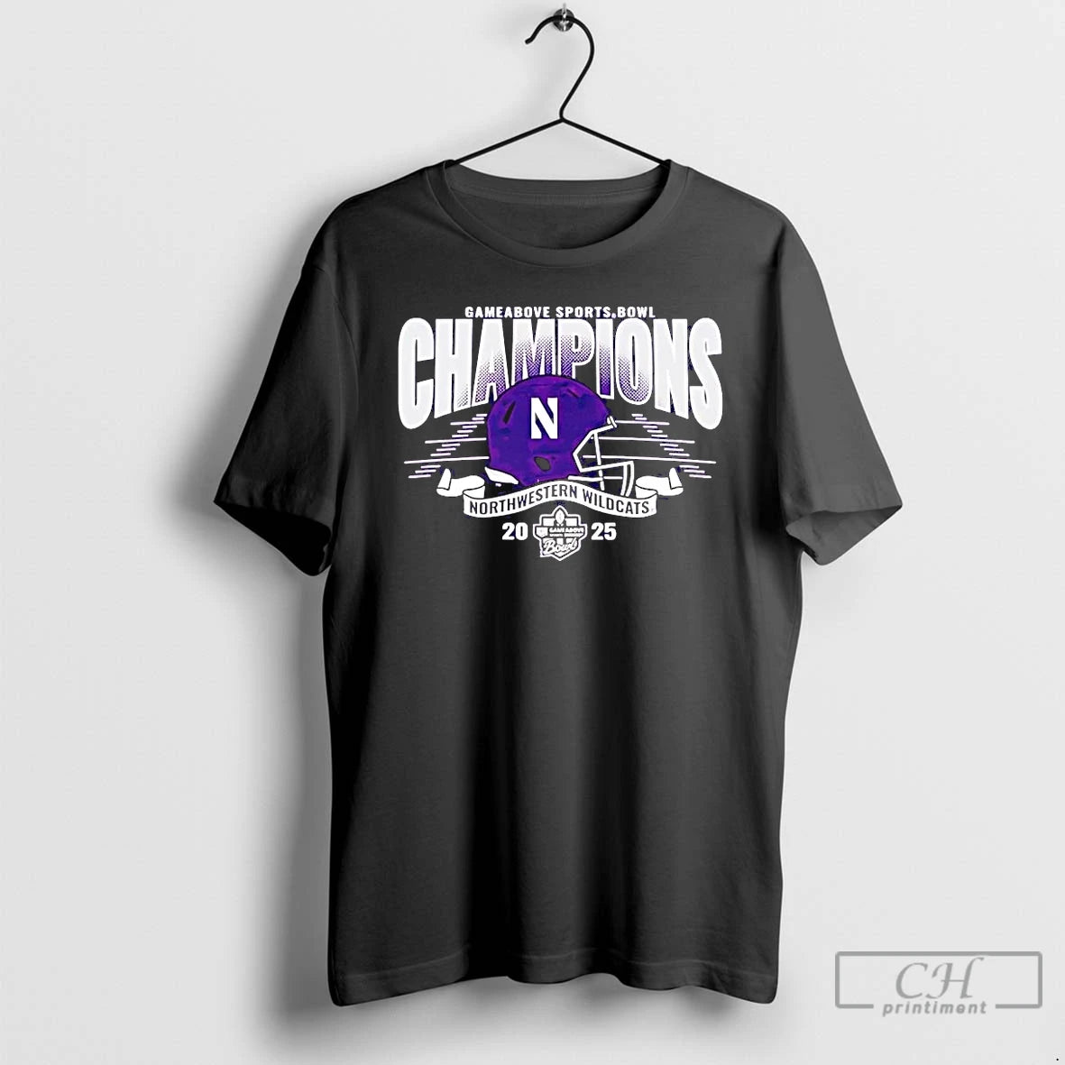 Premium Northwestern Wildcats 2025 Gameabove Sports Bowl Champions Helmet T-Shirts, Hoodie, Sweatshirt | DripVista.com
