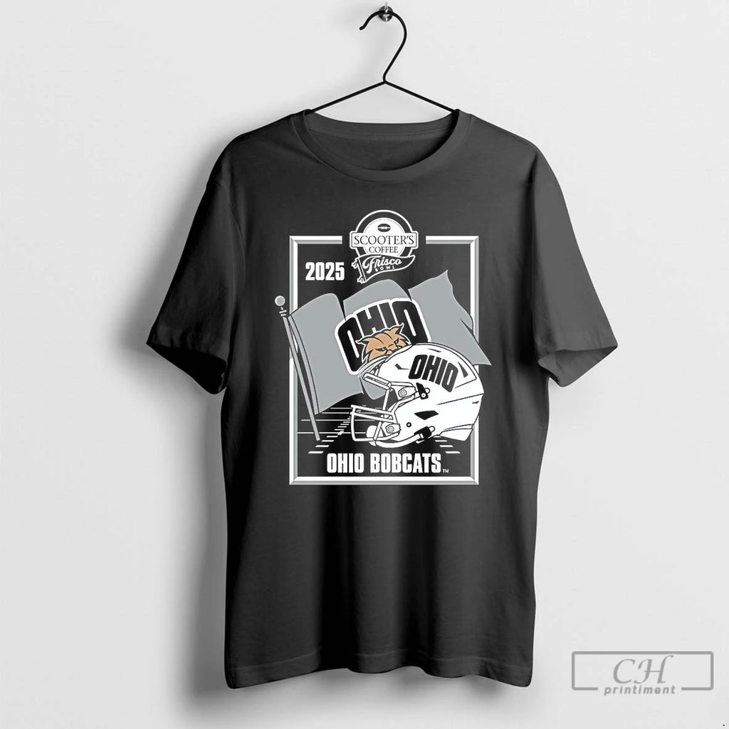 Premium Ohio Bobcats 2025 Frisco Bowl Helmet T-Shirts, Hoodie, Sweatshirt | DripVista.com