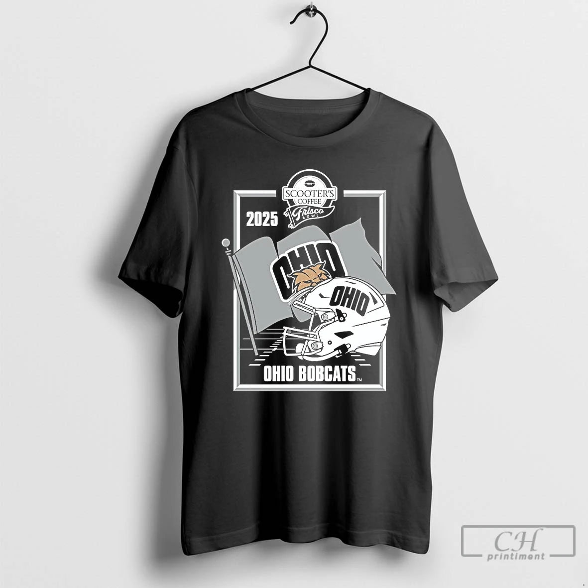 Premium Ohio Bobcats 2025 Frisco Bowl Helmet T-Shirts, Hoodie, Sweatshirt | DripVista.com
