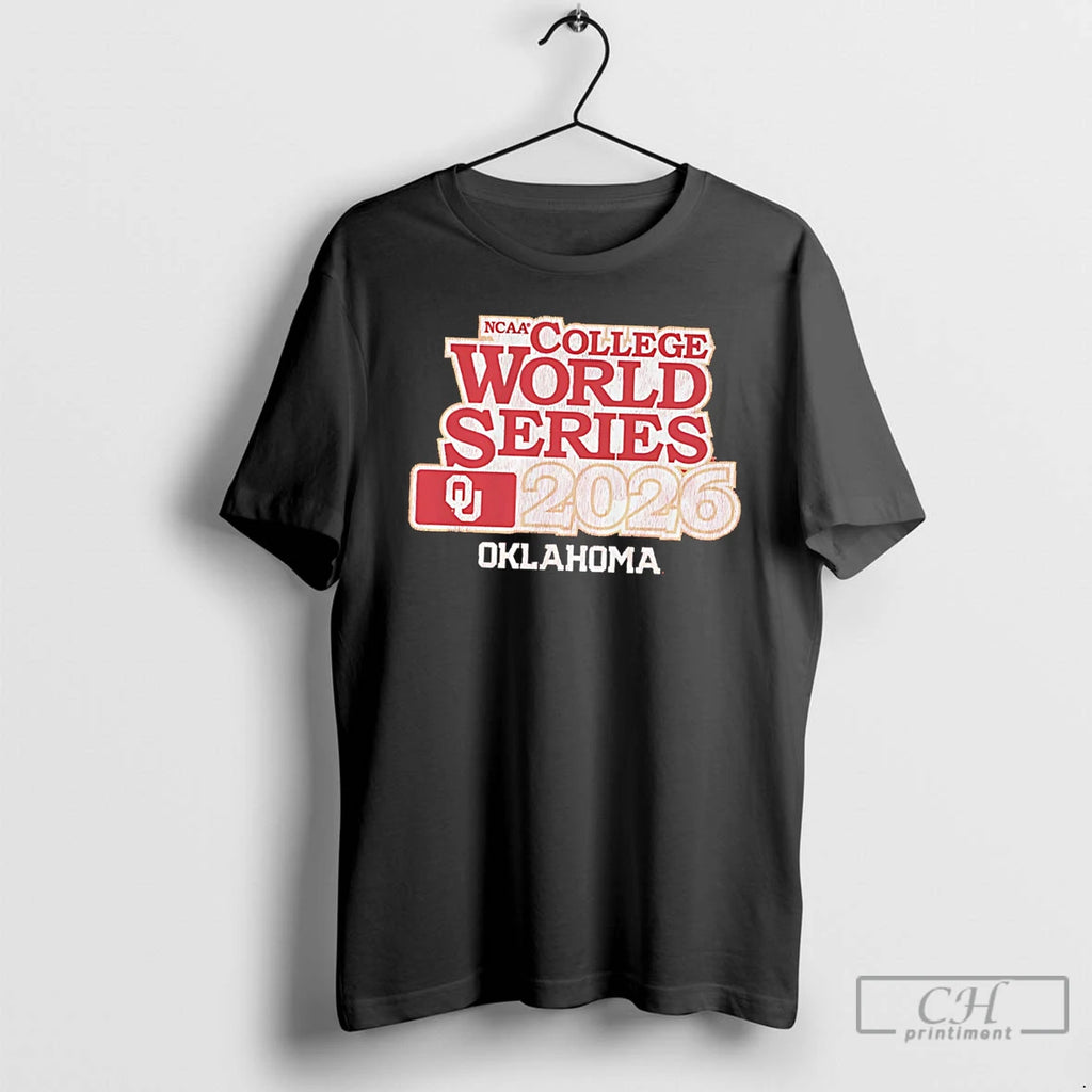 Premium Oklahoma Baseball 2026 College World Series Logo Tee