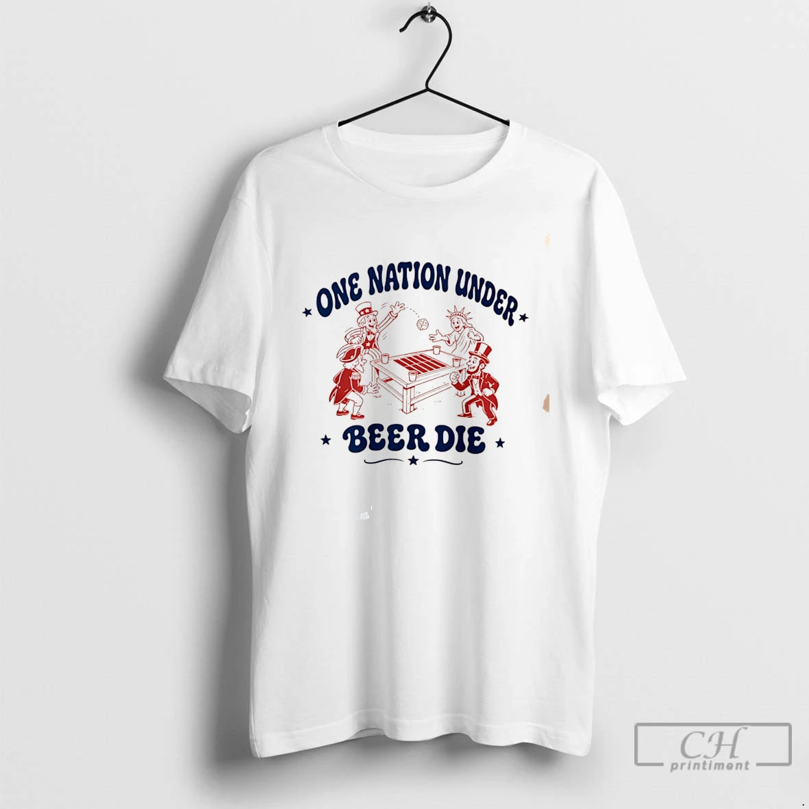 Premium One Nation Under Beer Die Tee