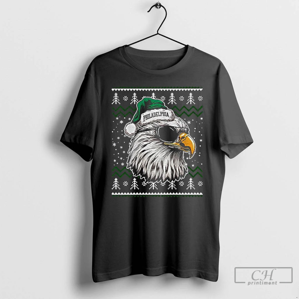 Premium Philadelphia Football Mascot Ugly Pattern Vintage Christmas T-Shirts, Hoodie, Sweatshirt | DripVista.com