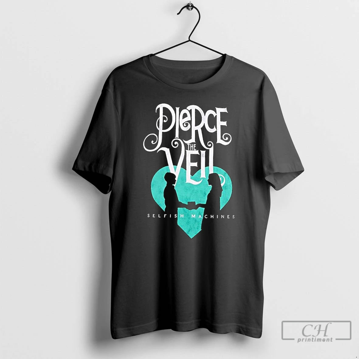 Premium Pierce The Veil Selfish Machines Logo Heart Stack T-Shirts, Hoodie, Sweatshirt | DripVista.com