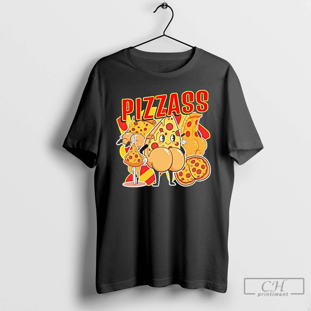 Premium Pizzass Pizza Characters Graphic T Shirts