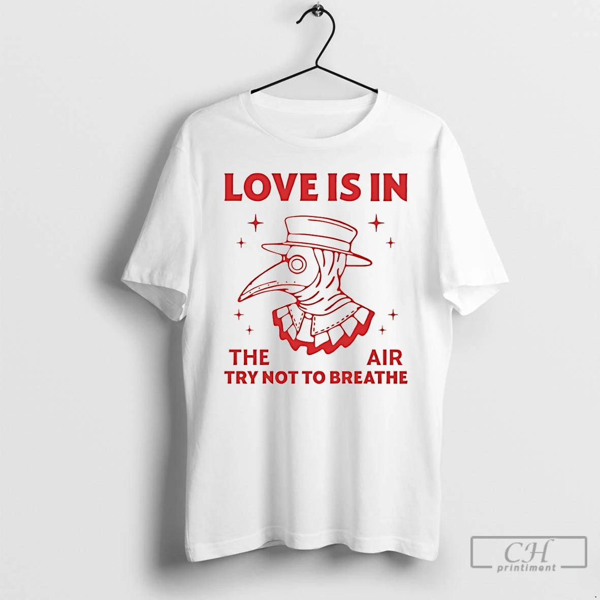Premium Plague Doctor Love Is In The Air Try Not To Breathe T Shirts Sweater Hoodie, Sweatshirt | DripVista.com