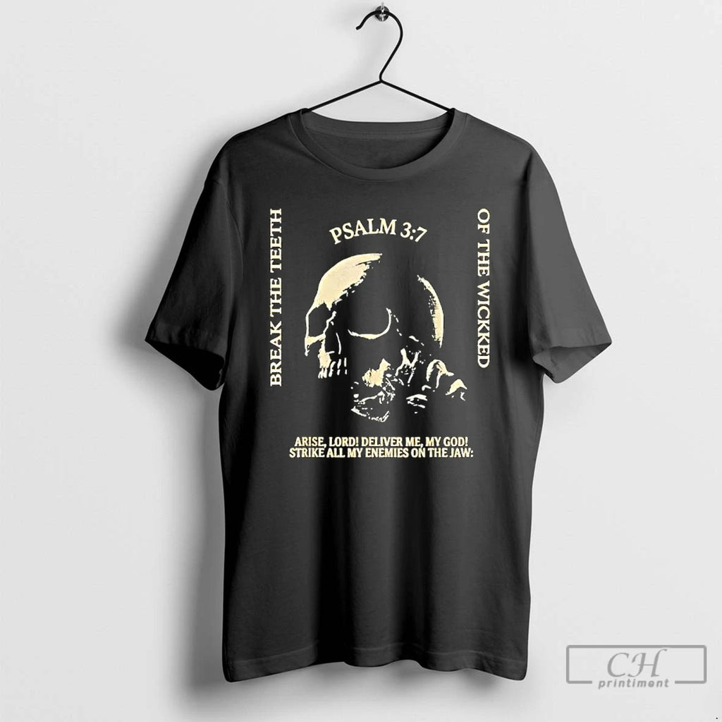 Premium Psalm 3 7 Vintage Skull Christian Religious Bible Verse T-Shirts, Hoodie, Sweatshirt | DripVista.com
