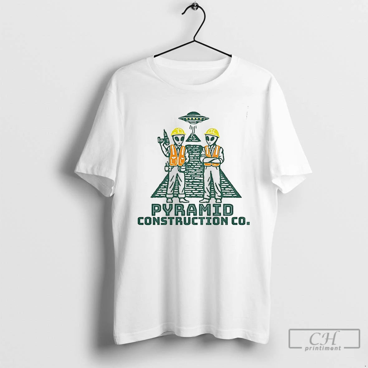 Premium Pyramid Construction Co Funny Alien Ancient Astronaut Humor T-Shirts, Hoodie, Sweatshirt | DripVista.com