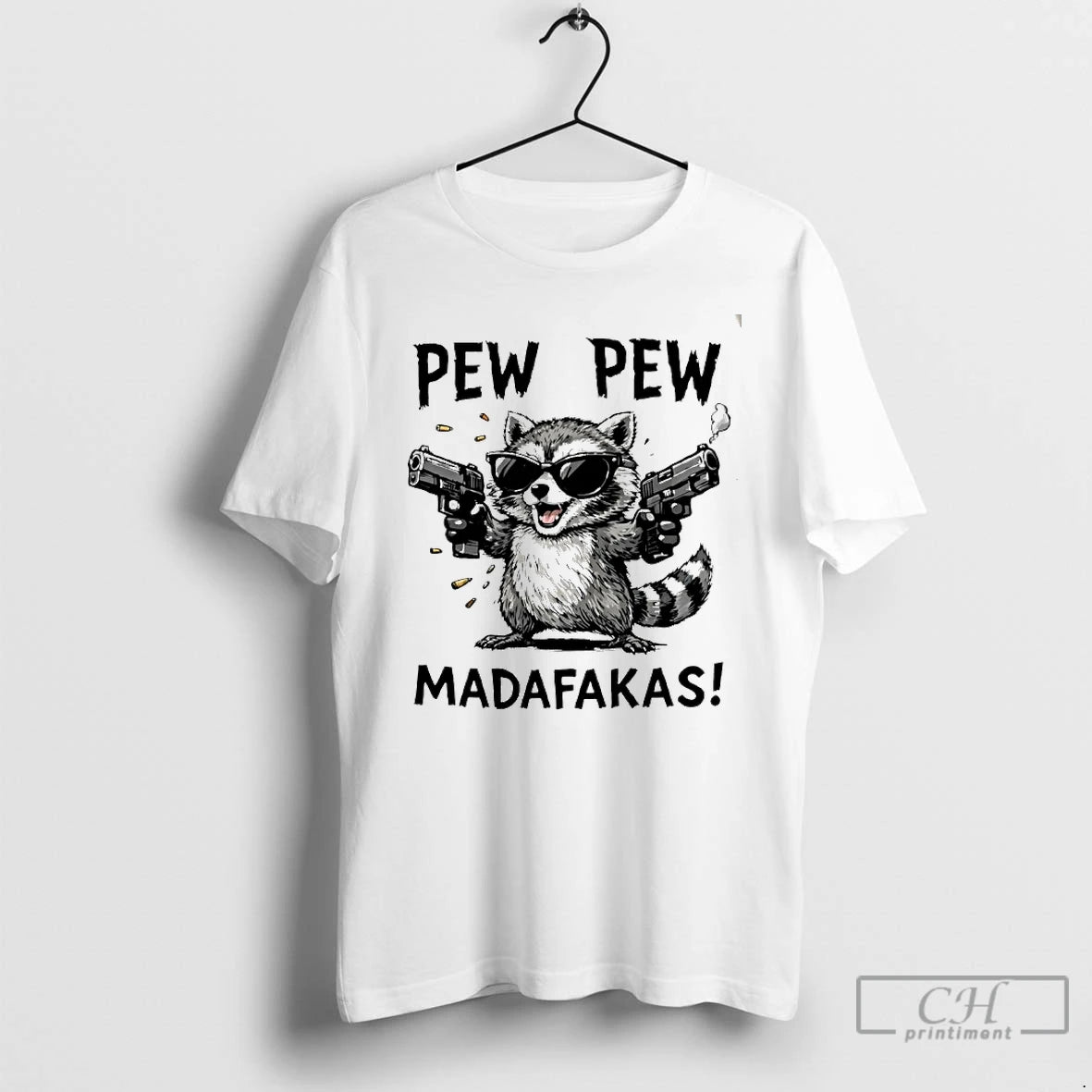 Premium Raccoon Pew Pew Madafakas T-Shirts, Hoodie, Sweatshirt | DripVista.com