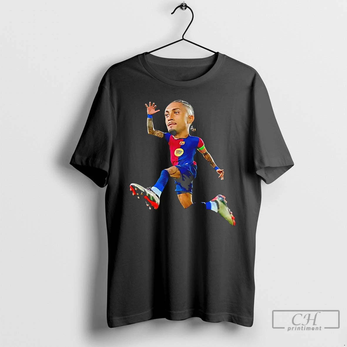 Premium Raphinha La Liga Barcelona Brasil Caricature T-Shirts, Hoodie, Sweatshirt | DripVista.com