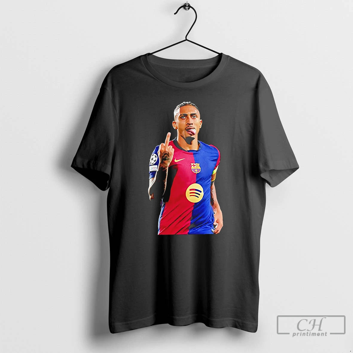 Premium Raphinha Middle Finger Barcelona Brasil Graphic T-Shirts, Hoodie, Sweatshirt | DripVista.com
