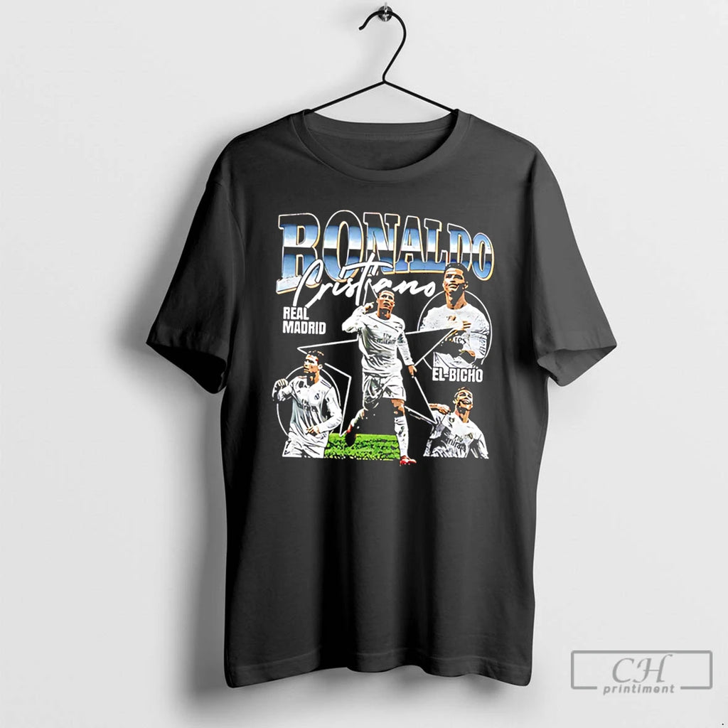 Premium Real Madrid Cristiano Ronaldo Portrait Collage Tee
