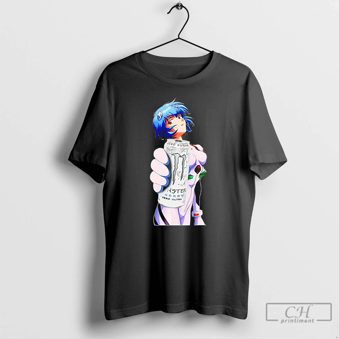 Premium Rei Ayanami Drink Monster Anime T-Shirts, Hoodie, Sweatshirt | DripVista.com