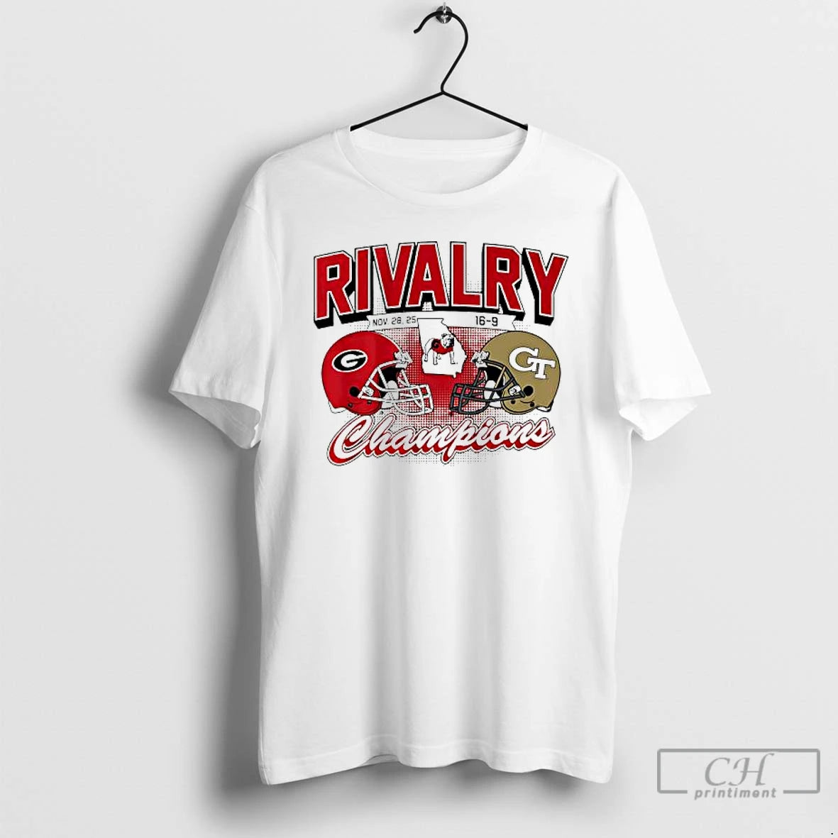 Premium Rivalry Winner 2025 Georgia Football Champions Helmets T-Shirts, Hoodie, Sweatshirt | DripVista.com