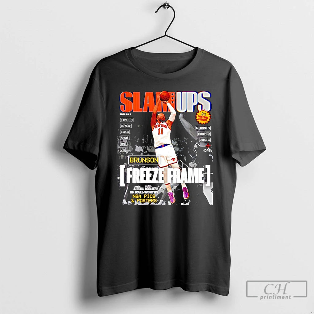 Premium Slam Ups Jalen Brunson Freeze Frame T-Shirts, Hoodie, Sweatshirt | DripVista.com