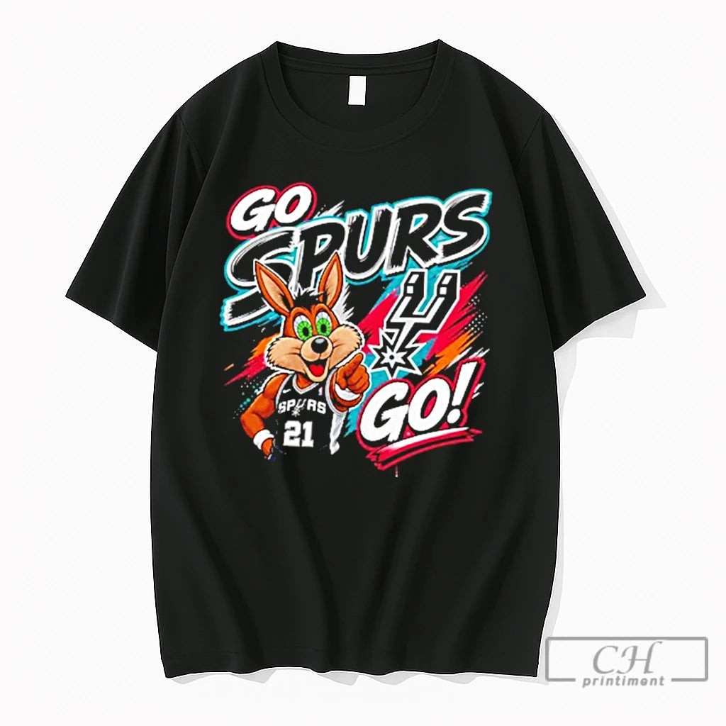 Premium San Antonio Spurs Coyote Basketball Team Mascot Go Spurs Go Apparel Youth T Shirts