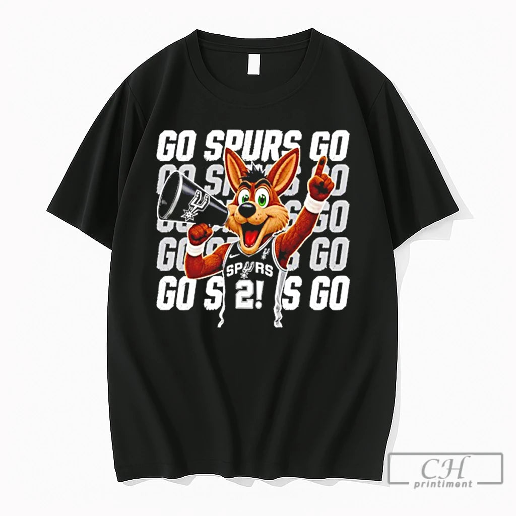 Premium San Antonio Spurs Mascot The Coyote Apparel With Go Spurs Go T Shirts Sweater