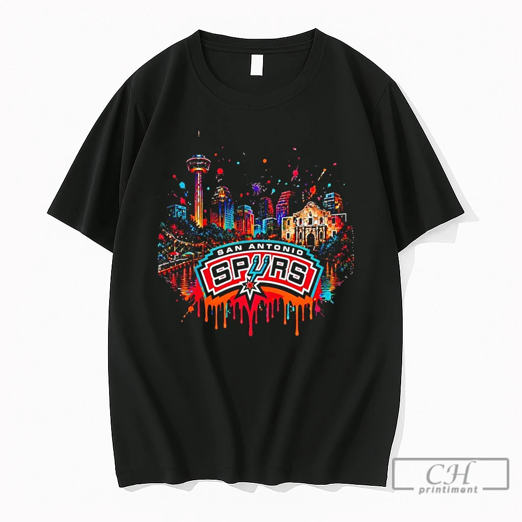 Premium San Antonio Spurs Skyline City Team Basketball Nba 2026 Graffiti