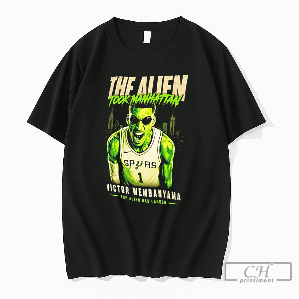 Premium San Antonio Spurs Victor Wembanyama The Alien Took Manhattan Tee