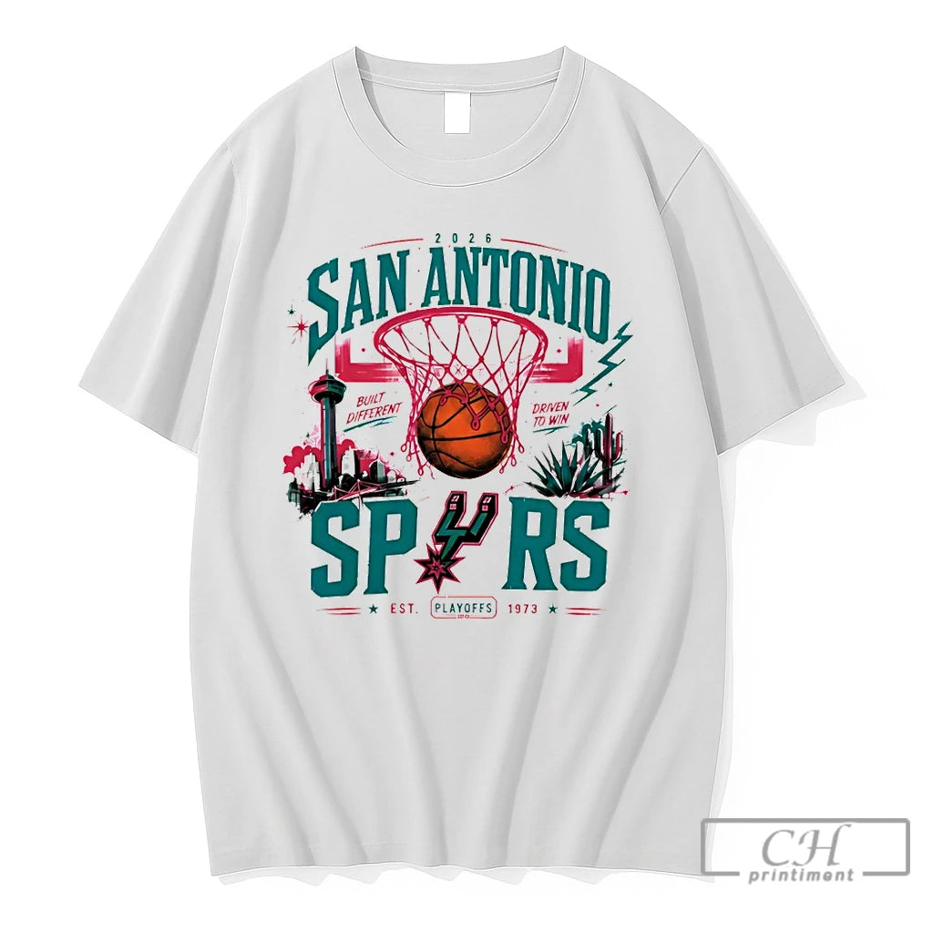 Premium San Antonio Spurs Basketball Built Different Driven To Win Nba Basketball 2026 T Shirts