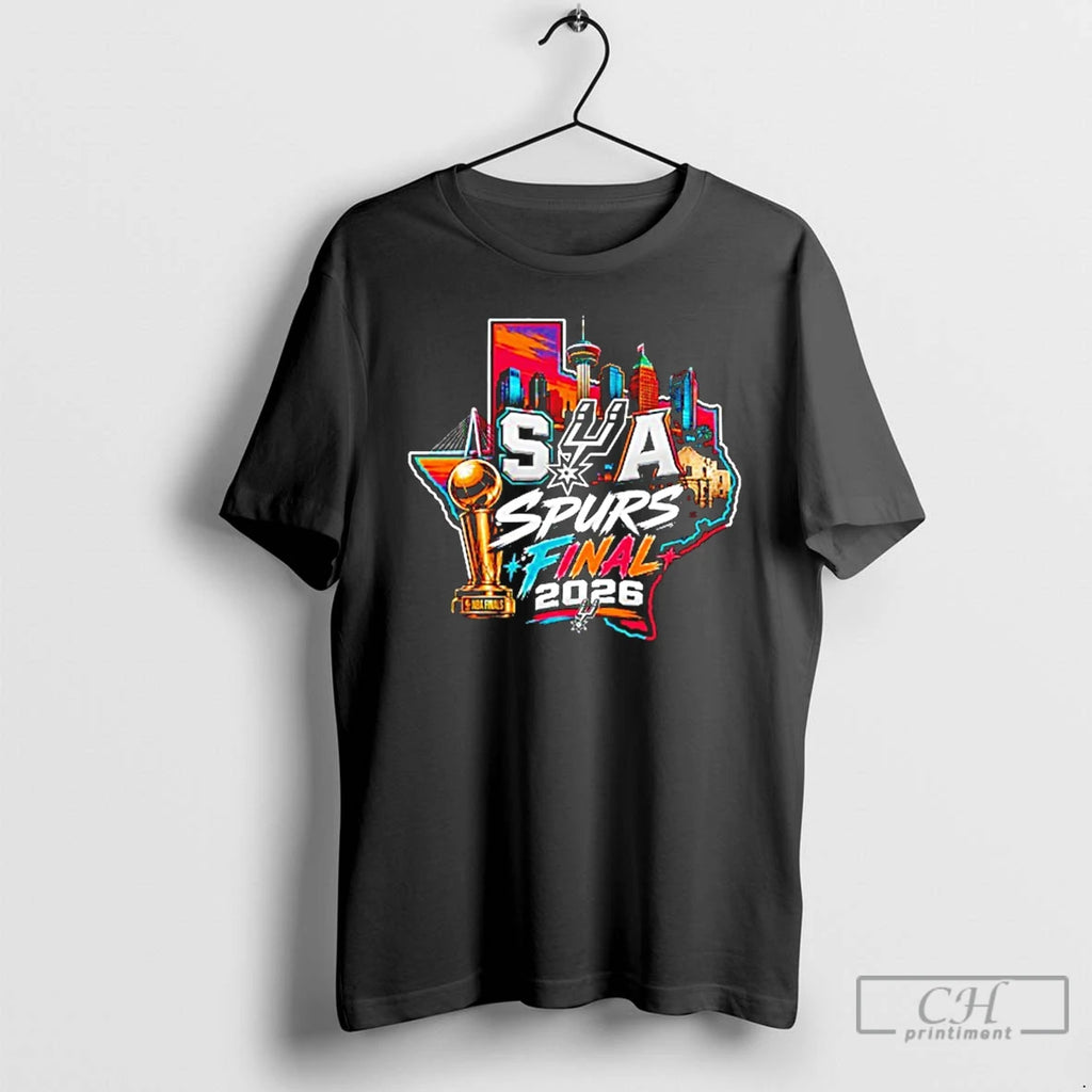 Premium San Antonio Spurs Basketball Trophy Texas Skyline Logo Sa Spurs Final 2026 T Shirts