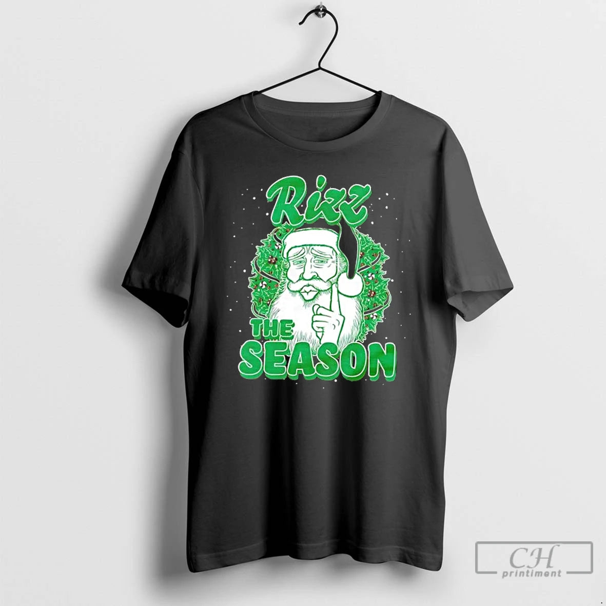 Premium Santa Claus Rizz The Season Merry Christmas T-Shirts, Hoodie, Sweatshirt | DripVista.com