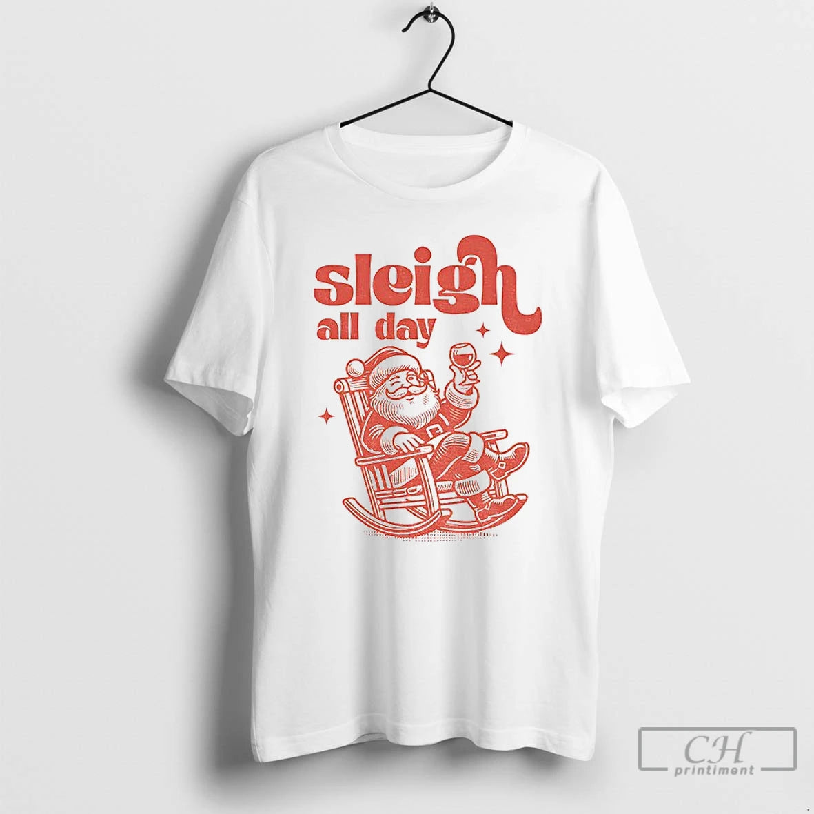 Premium Santa Claus Sleigh All Day Alcohol Merry Xmas T-Shirts, Hoodie, Sweatshirt | DripVista.com