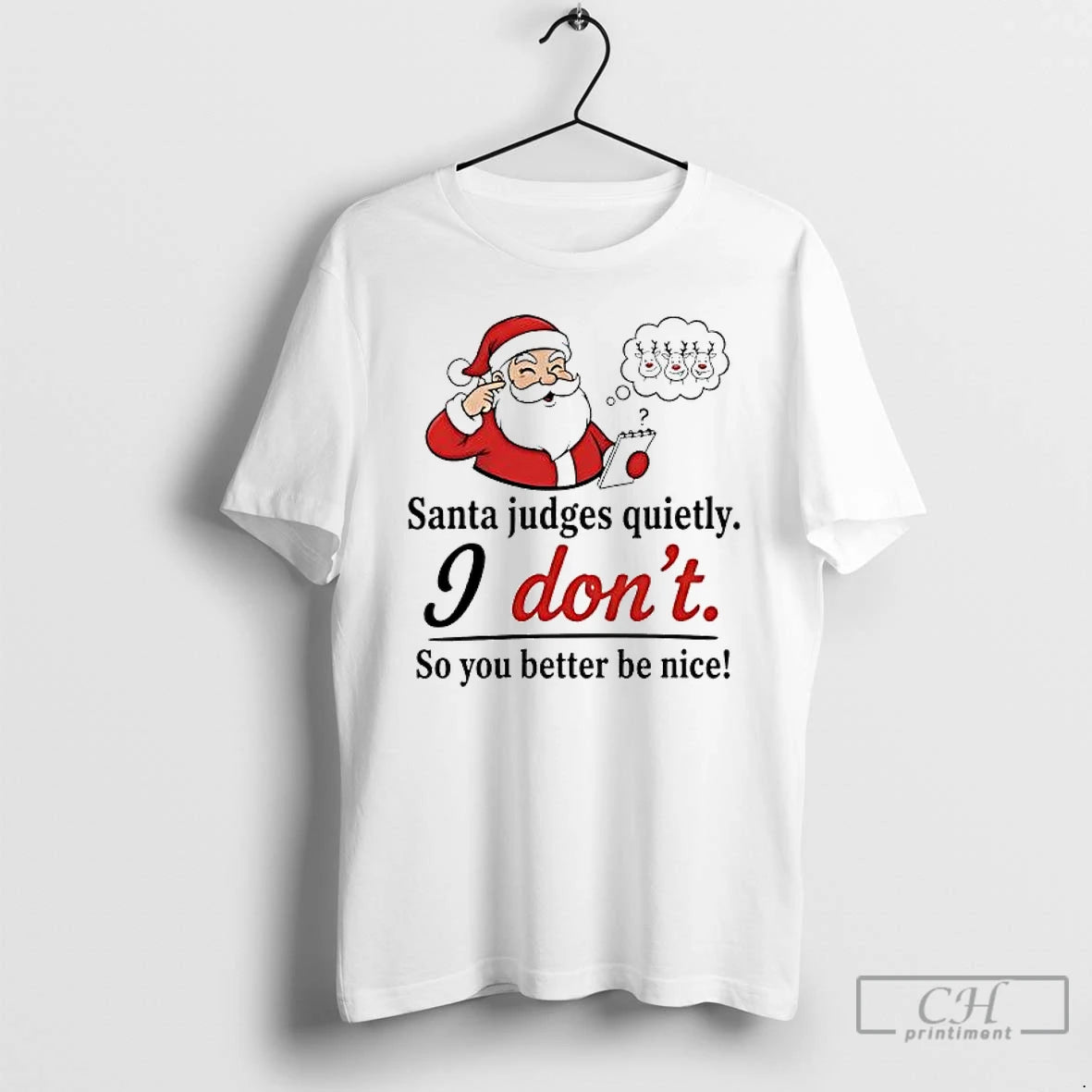 Premium Santa Judges Quietly I Dont So You Better Be Nice T-Shirts, Hoodie, Sweatshirt | DripVista.com