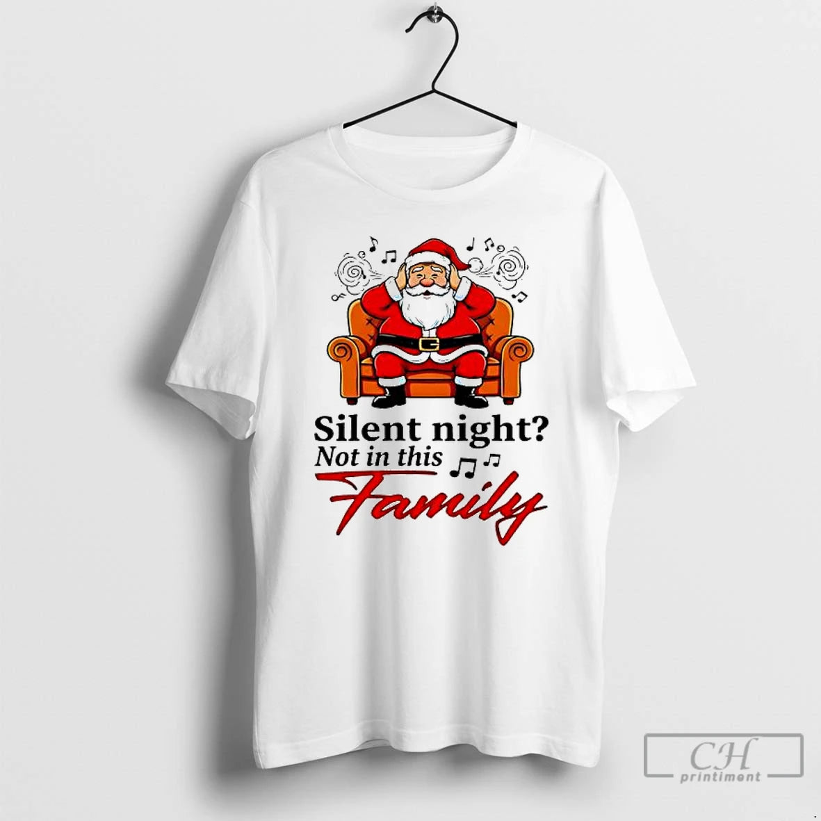 Premium Santa Silent Night Not In This Family T-Shirts, Hoodie, Sweatshirt | DripVista.com