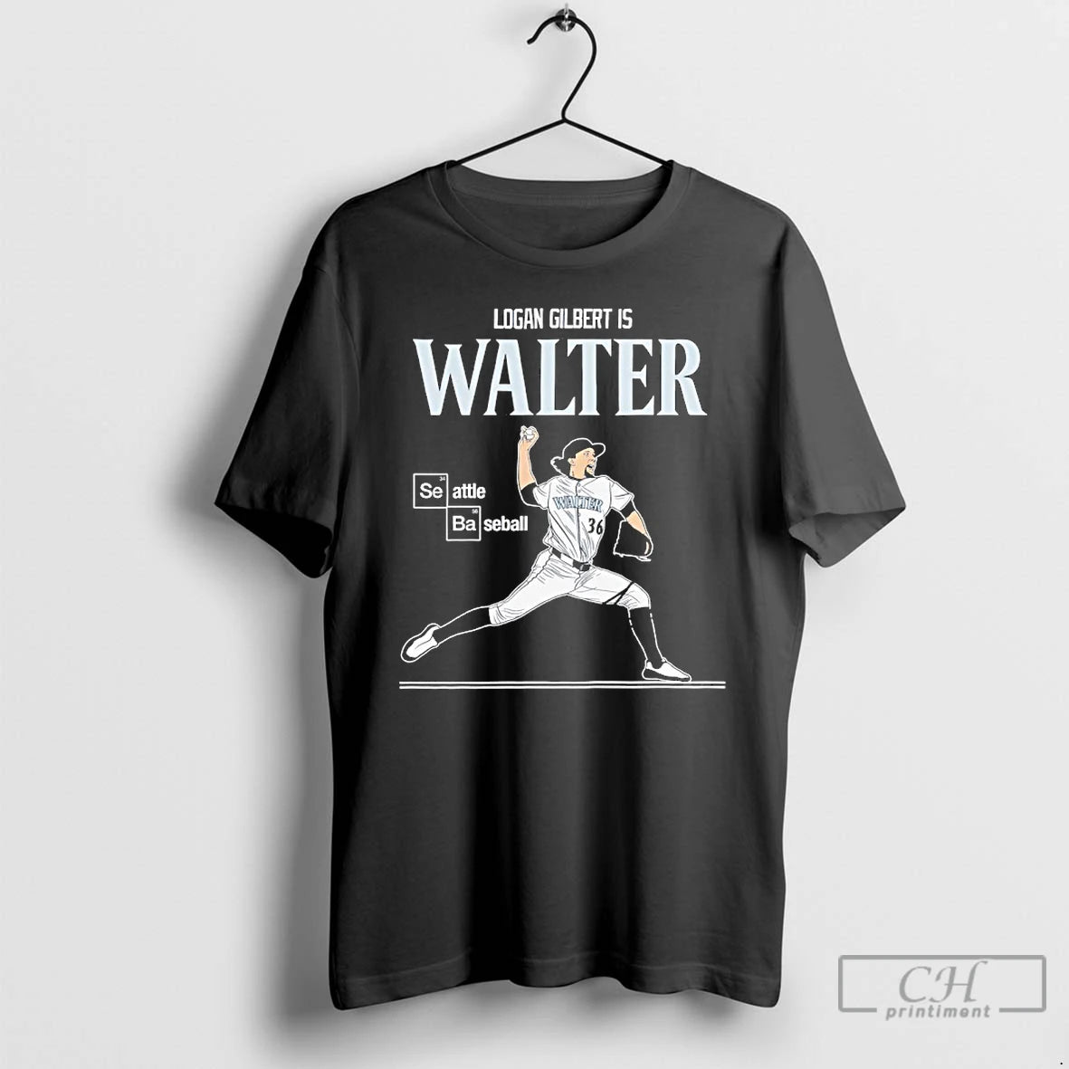 Premium Seattle Baseball Logan Gilbert Is Walter Signature T Shirts