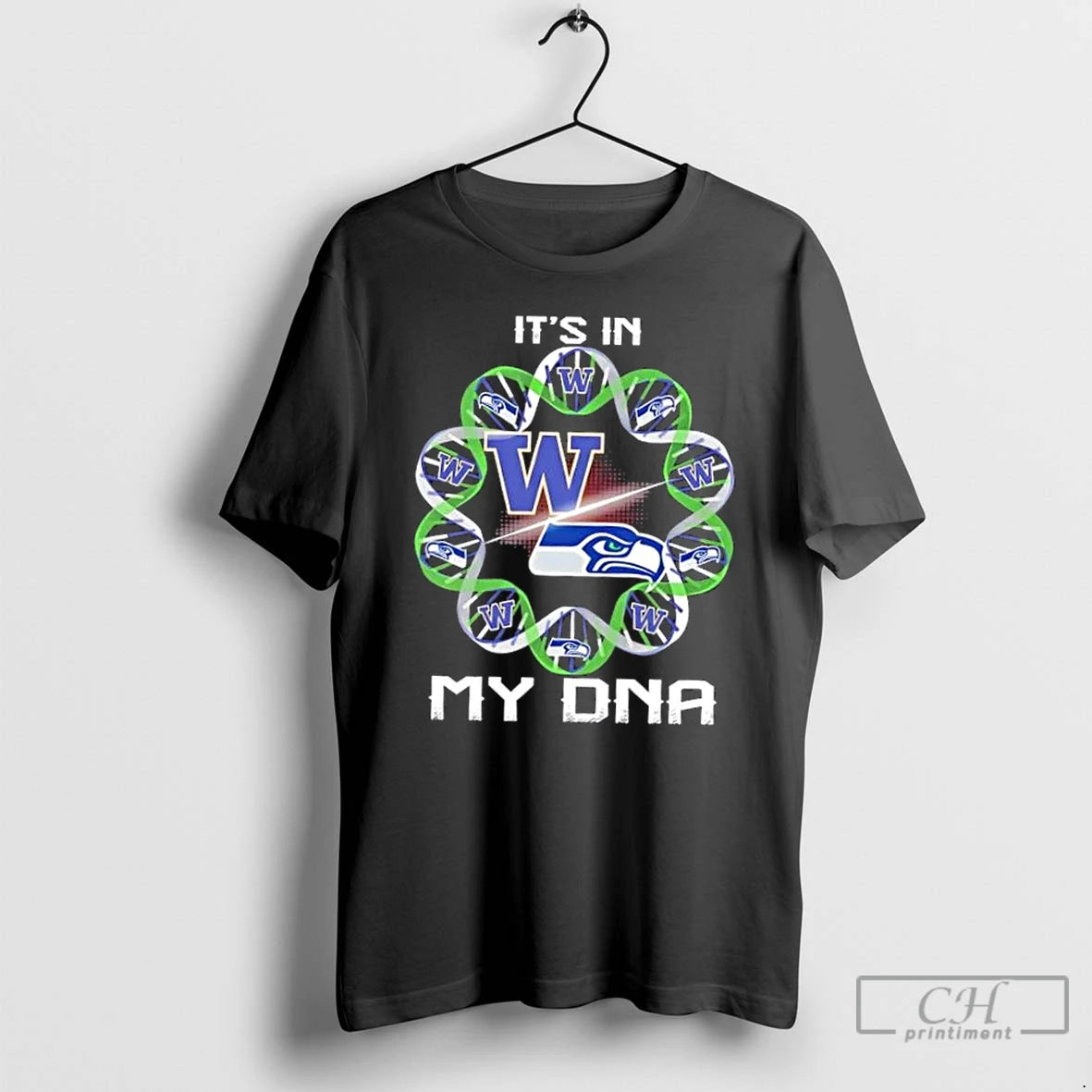 Premium Seattle City Sports Washington Huskies X Seahawks Its In My Dna T Shirts Sweater Hoodie, Sweatshirt | DripVista.com