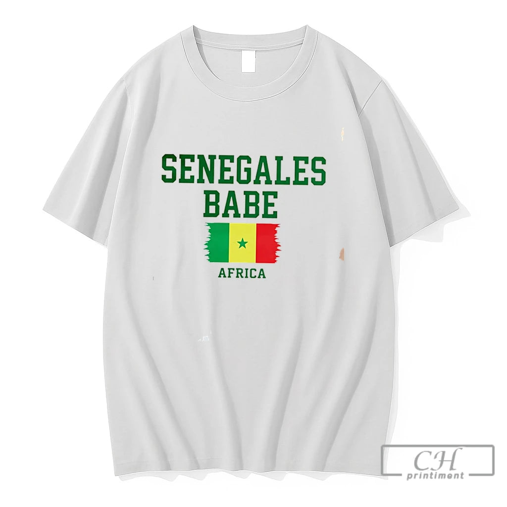 Premium Senegalese Babe Africa Flag Heritage Tee
