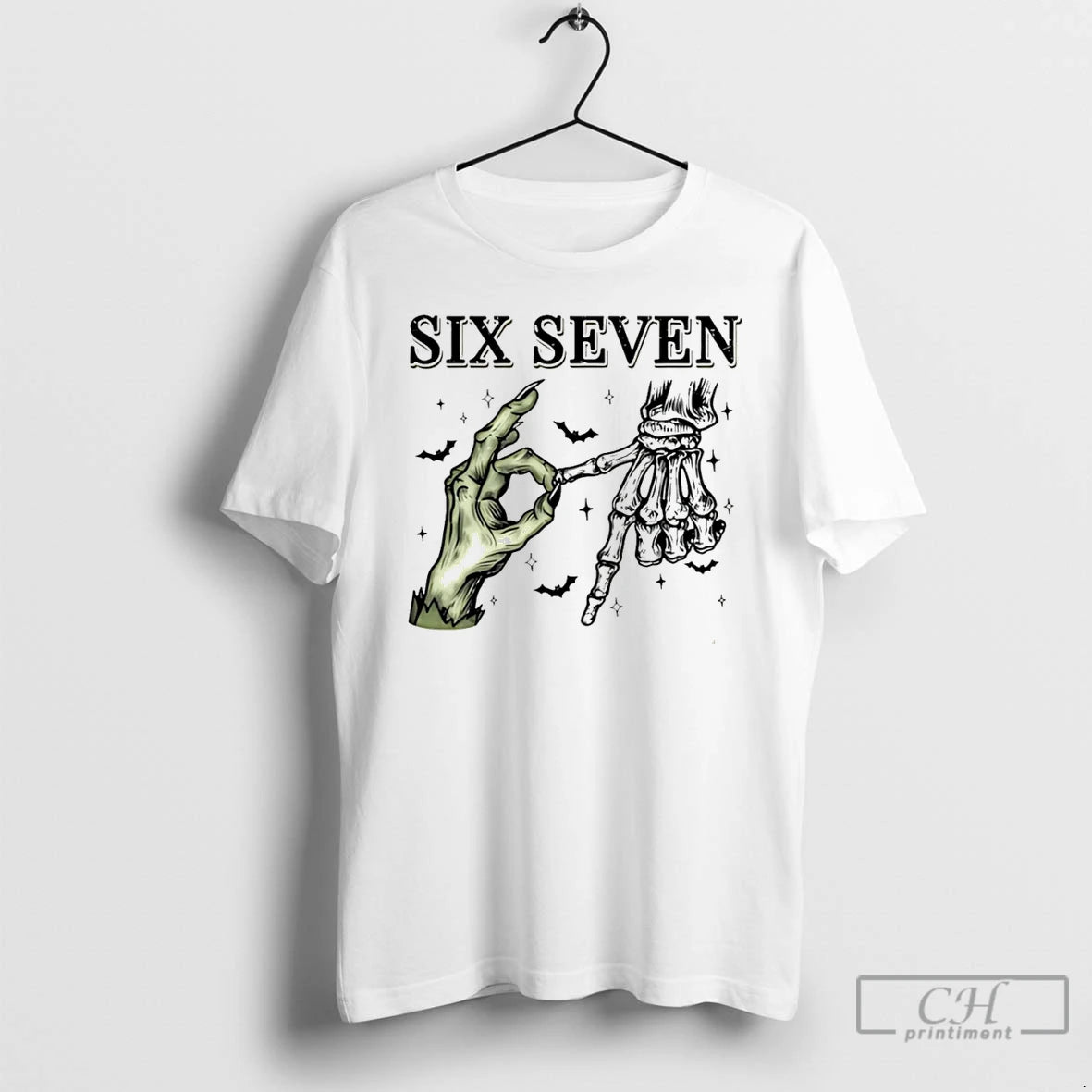 Premium Six Seven Skeleton Hand Halloween T Shirts