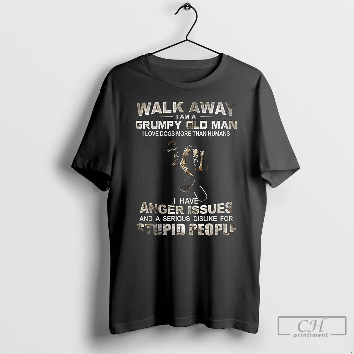 Premium Skeleton Walk Away I Am A Grumpy Old Man I Love Dogs More Than T-Shirts, Hoodie, Sweatshirt | DripVista.com