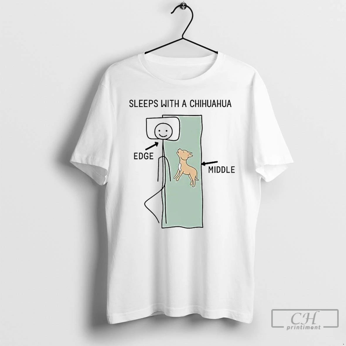 Premium Sleeps With A Chihuahua Edge Middle T-Shirts, Hoodie, Sweatshirt | DripVista.com