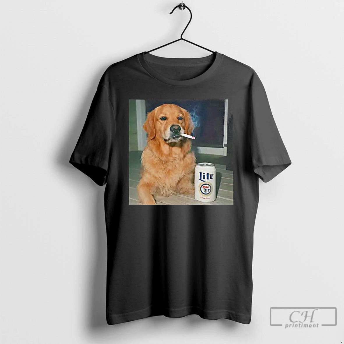 Premium Smoking Golden Retriever Funny Dog Meme T-Shirts, Hoodie, Sweatshirt | DripVista.com