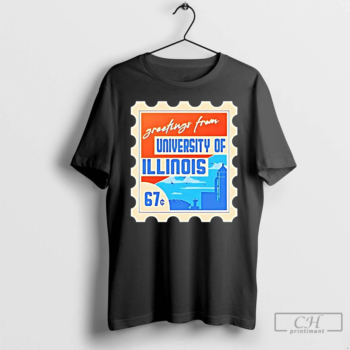 Premium Stamp Greetings From University Of Illinois T-Shirts, Hoodie, Sweatshirt | DripVista.com