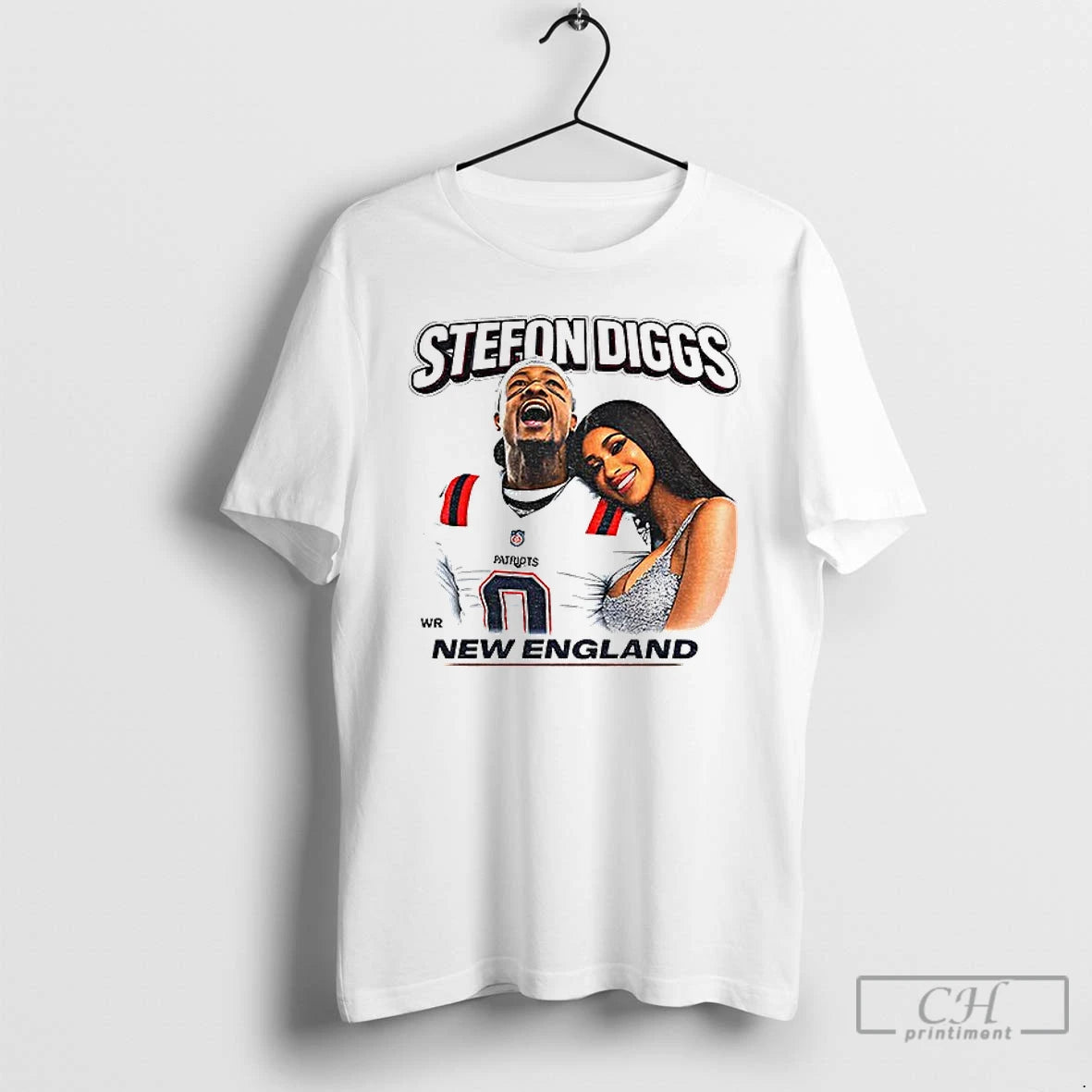 Premium Stefon Diggs Cardi B New England Football Player Portrait T-Shirts, Hoodie, Sweatshirt | DripVista.com