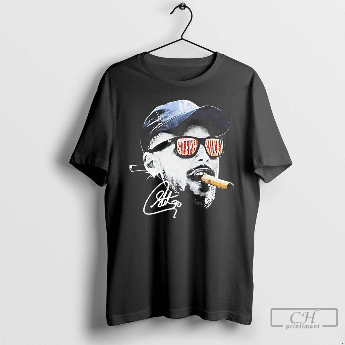 Premium Stephen Curry Head Cigar Signature T Shirts