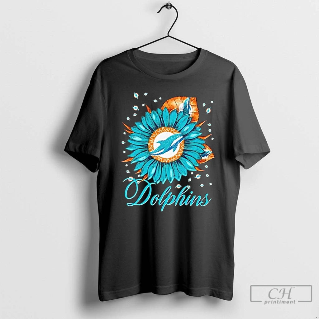 Premium Sunflower X Miami Dolphins Football Logo T-Shirts, Hoodie, Sweatshirt | DripVista.com