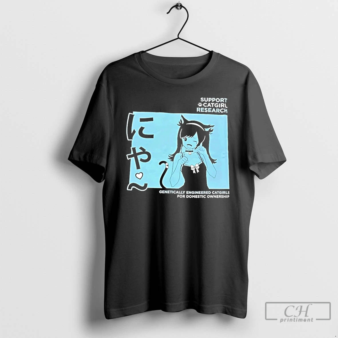 Premium Support Catgirl Research Anime T-Shirts, Hoodie, Sweatshirt | DripVista.com