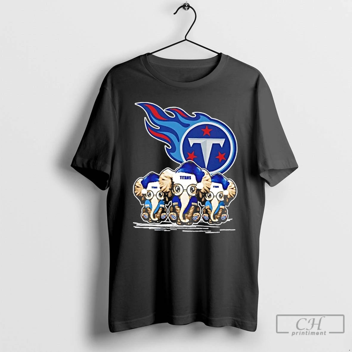 Premium Tennessee Titans X Elephants Santa Hat Merry Christmas T-Shirts, Hoodie, Sweatshirt | DripVista.com