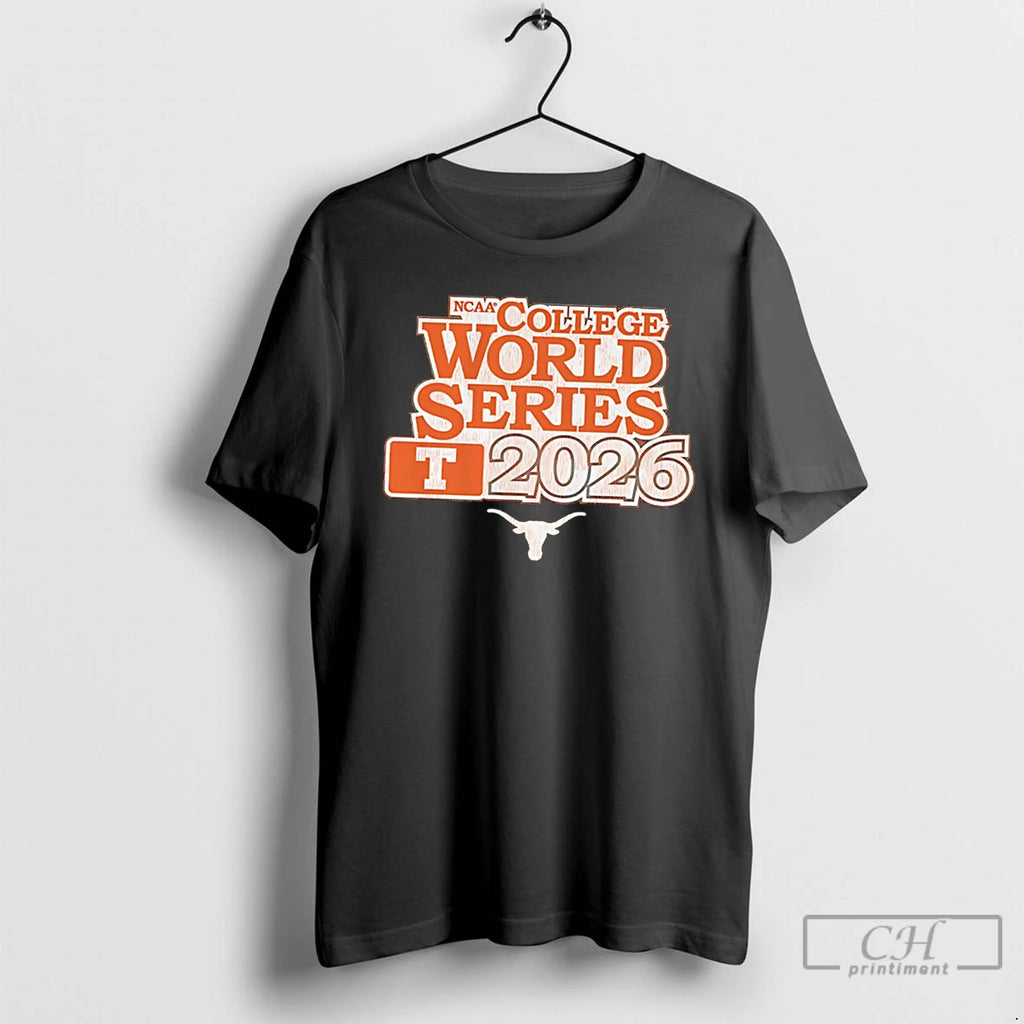 Premium Texas Baseball 2026 College World Series Logo Tee