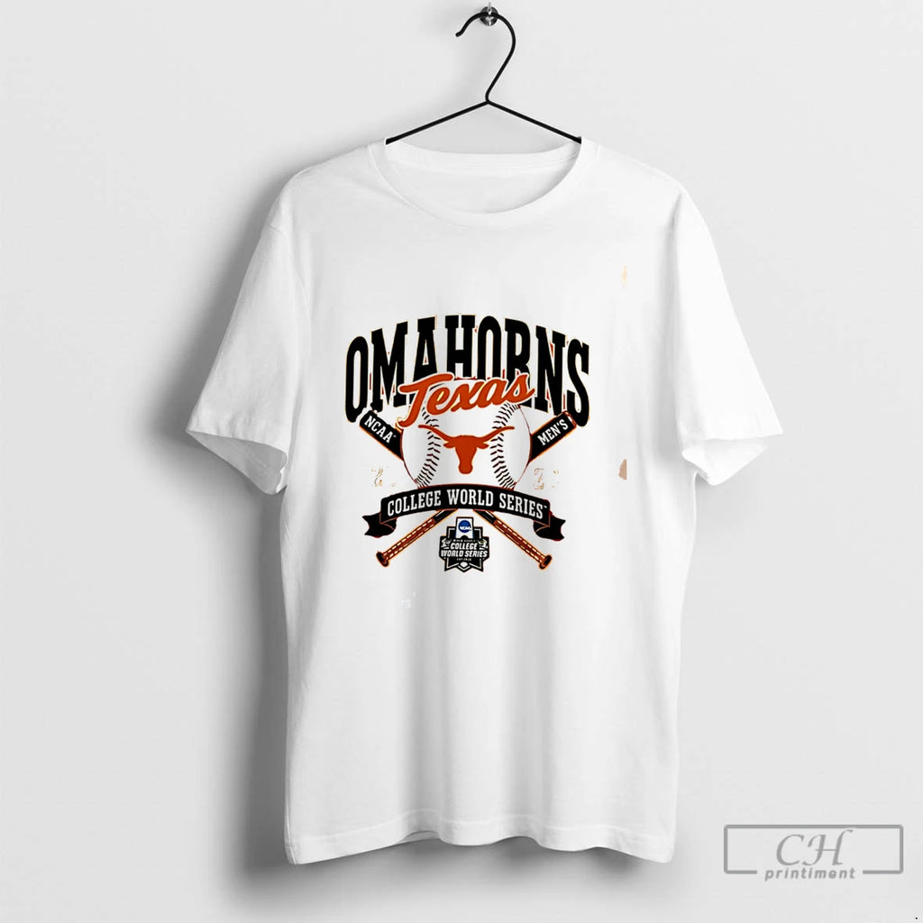 Premium Texas Longhorns X Omaha Bound 2026 College World Series Logo Tee T Shirts Sweater