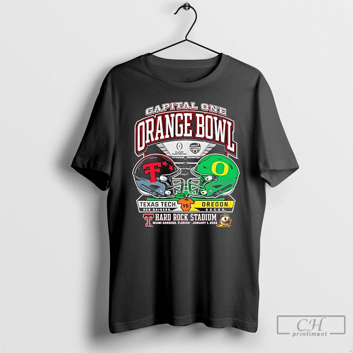 Premium Texas Tech 2025 Orange Bowl Vs Oregon Hard Rock Stadium T-Shirts, Hoodie, Sweatshirt | DripVista.com